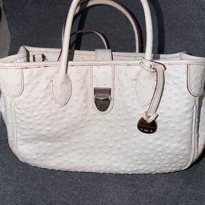 Dooney  & Bourke Ostrich Pearl Color  Leather Handbag